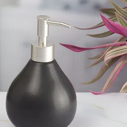 Kookee Black & Silver Toned Ceramic Soap Dispenser-66