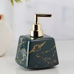 Kookee Green Abstract Shaped Ceramic Soap Dispenser-10