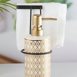 Kookee White Abstract Ceramic Soap Dispenser-34
