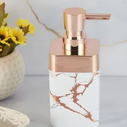 Kookee White Abstract Ceramic Soap Dispenser-25