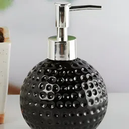 Kookee Black Abstract Ceramic Soap Dispenser image 3