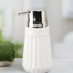 Kookee White Abstract Shaped Ceramic Soap Dispenser image 3