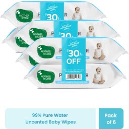 99% Pure Water Based Baby Wipes (Unscented) - Natural Plant made cloth - Super Thick Fabric ,72 Wipes Each , Pack of 6 (Super Saver Pack)-38