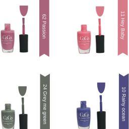 The Cosmetic Company|Glossy Finish |High Shine Nail Polish For Women | Passion,Hey Baby,Grey me Green,Rainy ocean-22