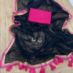 Embroidered Bollywood Georgette Saree-13