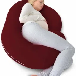 PREGNANCY PILLOW Polyester Fibre Solid Pregnancy Pillow Pack of 1-image-4