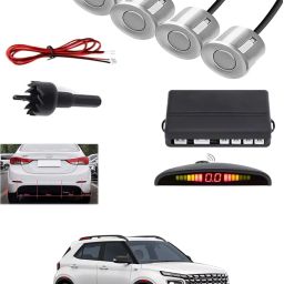4Silver Parking Sensor With LED Display Increased Safety For Car-289 Universal 4 Silver Reverse Parking Sensor With LED Display For Cars-289 Parking Sensor-image-46