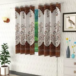 150 cm (5 ft) Polyester Semi Transparent Window Curtain (Pack Of 2)-picture-9