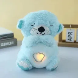 Light Soothing Sound Sleep Otter Baby Put to Sleep Music Breathing Teddy Bear- 30 cm-picture-13