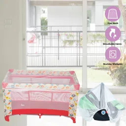 meemee Polyester Kids Washable Multipurpose Breathable Mosquito Net image 3