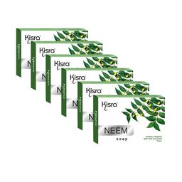 KISRA Set of 6 Natural Antiseptic Deep Pore Cleansing Neem Soaps - 75 g Each-34