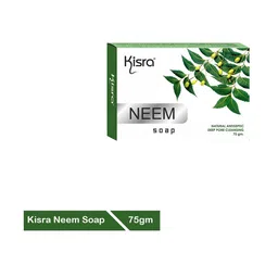 KISRA Set of 6 Natural Antiseptic Deep Pore Cleansing Neem Soaps - 75 g Each image 3