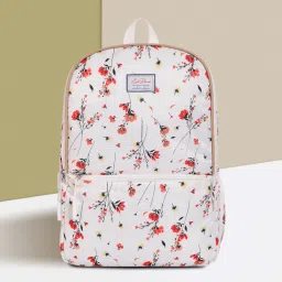 Medium 23 L Laptop Backpack Women's Printed White Backpack-image-93