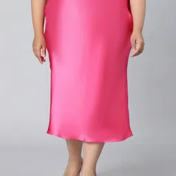 Oxolloxo Plus Size Pencil Midi Skirts-image-66