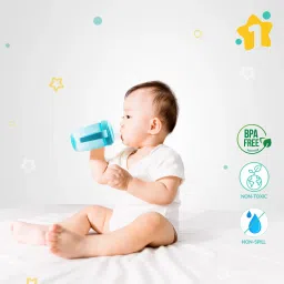 1st step Matte Collection BPA Free Polypropylene Soft Spout Sipper with Twin Handles for Easy Grip image 3