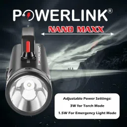 powerlink NANO MAXX Rechargeable LED Torch 9 hrs Torch Emergency Light image 4
