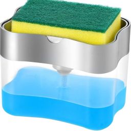2-in-1 Kitchen Soap Dispenser with Sponge Holder Washing Machine Soap Dispenser-image-27