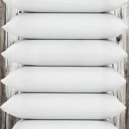 LUXURY Polyester Fibre Solid Sleeping Pillow Pack of 6-image-38
