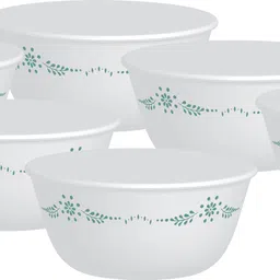 corelle Glass Serving Bowl Livingware English Garden 177 ml Katori Pack Of 6-picture-2