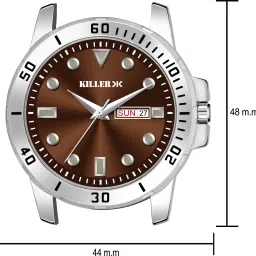killer Working Day and Date Analog Watch - For Men KL-9200-BROWN image 4