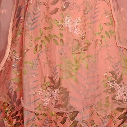 ODETTE Embellished Semi-Stitched Lehenga & Unstitched Blouse With Dupatta image 3