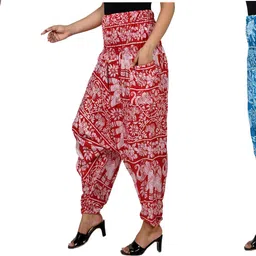 narnari Printed Rayon Women Harem Pants-picture-8