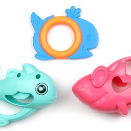 Plastic Non Toxic, BPA Free, Set of 3 Rattles And Teethers for Babies Rattle Rattle-image-61
