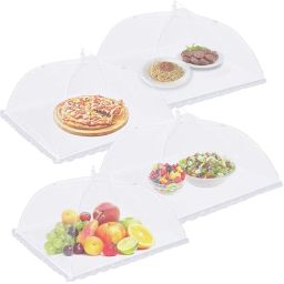 Nylon Infants Washable 4pcs Pop-Up Food Mesh Tents, Umbrella Cover Reusable & Collapsible Mosquito Net-24