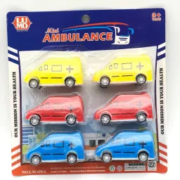 6 PCS AMBULANCE SET MULTICOLOUR-0