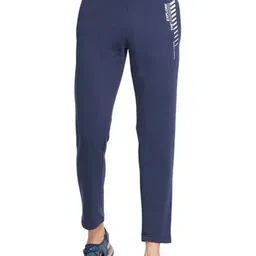 Wildcraft Men Navy Blue Typography Printed Cotton Track Pant-image-95