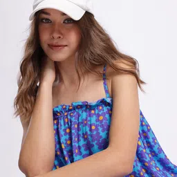 DressBerry Effortlessly Feminine Ruffles Floral Printed A-line Dress-image-6