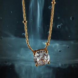 Etchcraft Emporium Stainless Steel Gold-Plated Cubic Zirconia Studded Circular Pendants-image-25