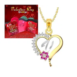 Vighnaharta Gold-Plated Pendant With Greeting Card Gift Set-48