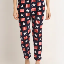 NEUDIS Women Geometric Printed Fleece Lounge Pant-picture-3