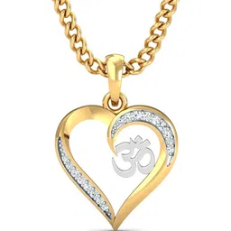 KUBERBOX 18KT Gold Diamond-Studded Pendant- 1 gm-image-34