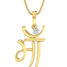 KUBERBOX Maa Diamond 18KT Gold Diamond-Studded Pendant-1.3gm-image-22