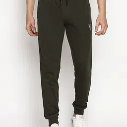 Van Heusen Athleisure Men Solid Drawstring Waist Side Panel Joggers-27