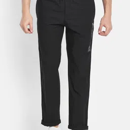 Octave Men Black Solid Pure Cotton Track Pant-image-21