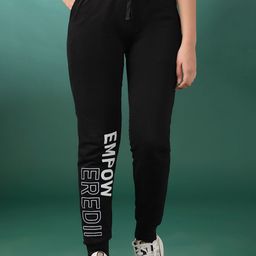 Lil Tomatoes Girls Typography Printed Joggers-picture-11