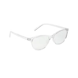 CRIBA Unisex Clear Lens & White Oval Sunglass with UV Protected Lens - CR_RAFA TRANS_CLEAR-10