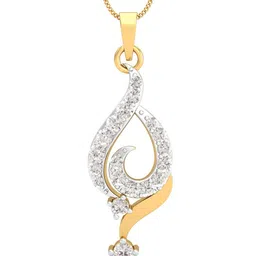 KUBERBOX 18 KT Contemporary Crafted Pendant Diamonds 0.96 gm-image-28