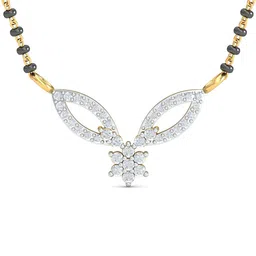 KUBERBOX Thithitli Pretty 18KT Gold Diamond-Studded Mangalsutra Pendant-0.44gm-image-71
