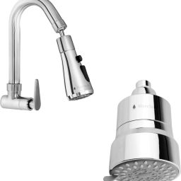 Combo pack DIVA-05 Shower Filter and Kitchen Tap Aerator|5 Mode Setting Fixed Mount-image-41