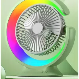 LACCO USB TableFansFolding Rechargeable Fan LED Light And MultifunctionUSB 2025 MODEAL Oscillating Small Desk With 4000 Mah Battery Operated USB Fan-1