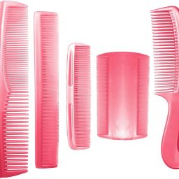 Combo Of 5 Pcs Plastic Hair Comb Set For Women And Men Use 25 Grams Baby Pink-5