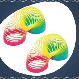 Rainbow Spring Magic Spring Gag Toy for kids (Packof 2pcs)-L20 Slinky Magic Spring Gag Toy-image-77