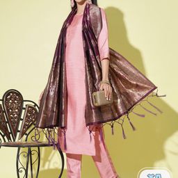 PPTOSS Regular Cotton Silk Kurta with Trousers & Dupatta-image-49