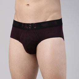 FASO Abstract Printed Mid-Rise Modal Basic Briefs FT7001-SQ-CHARCOALGREY-picture-0