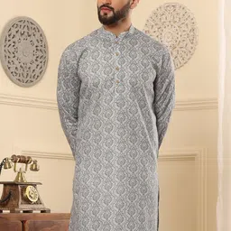 Armaan Ethnic Ethnic Motifs Printed Cotton Kurta-picture-29