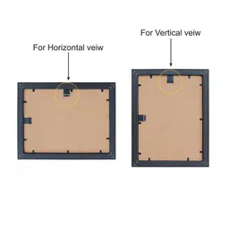 RANDOM Set Of 5 Black Solid Synthetic Photo Frames With Mount Paper image 3